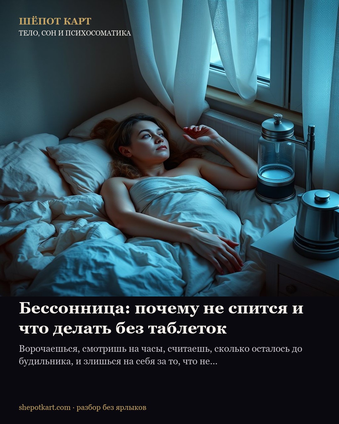Бессонница: почему не спится и что делать без таблеток