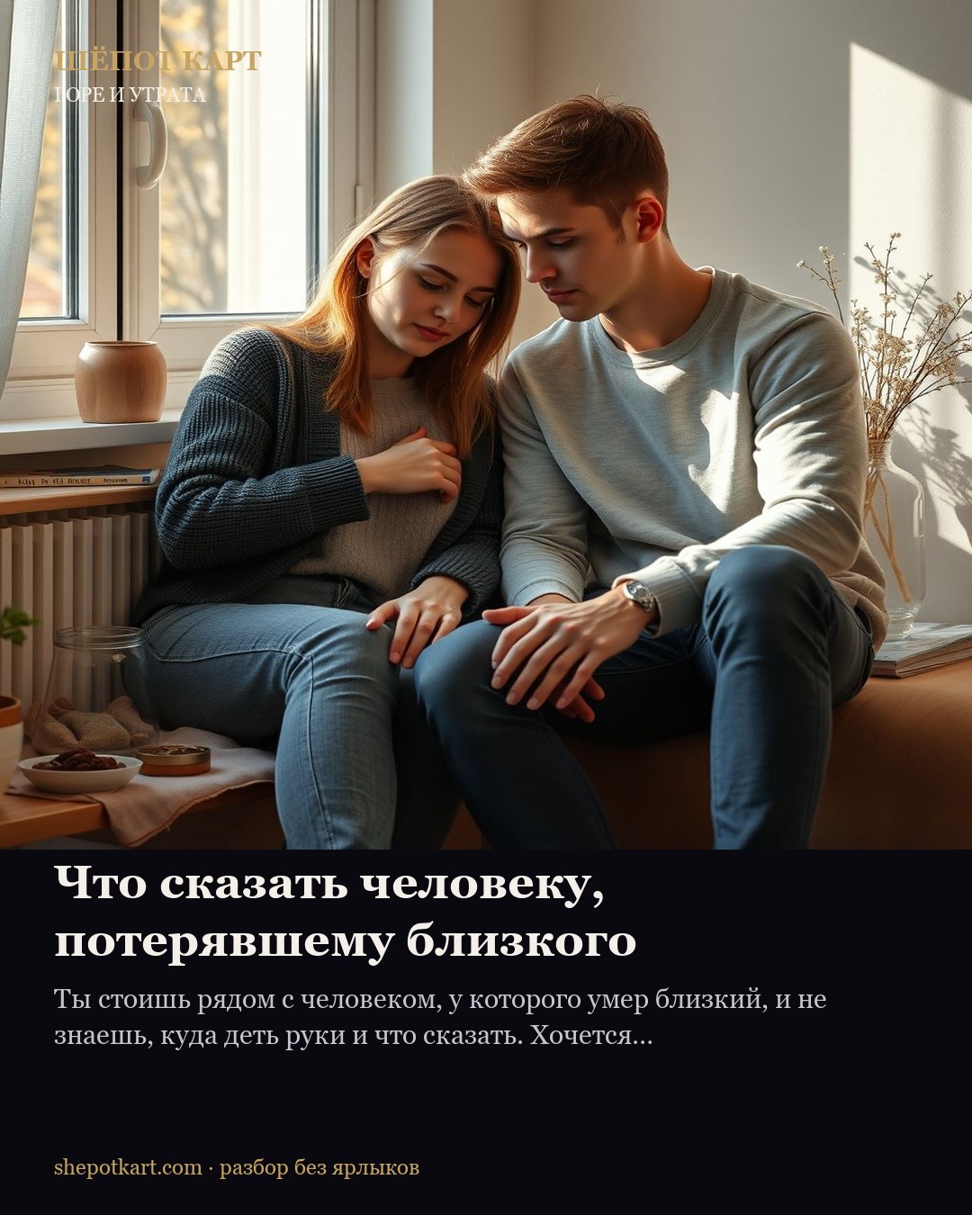 Что сказать человеку, потерявшему близкого