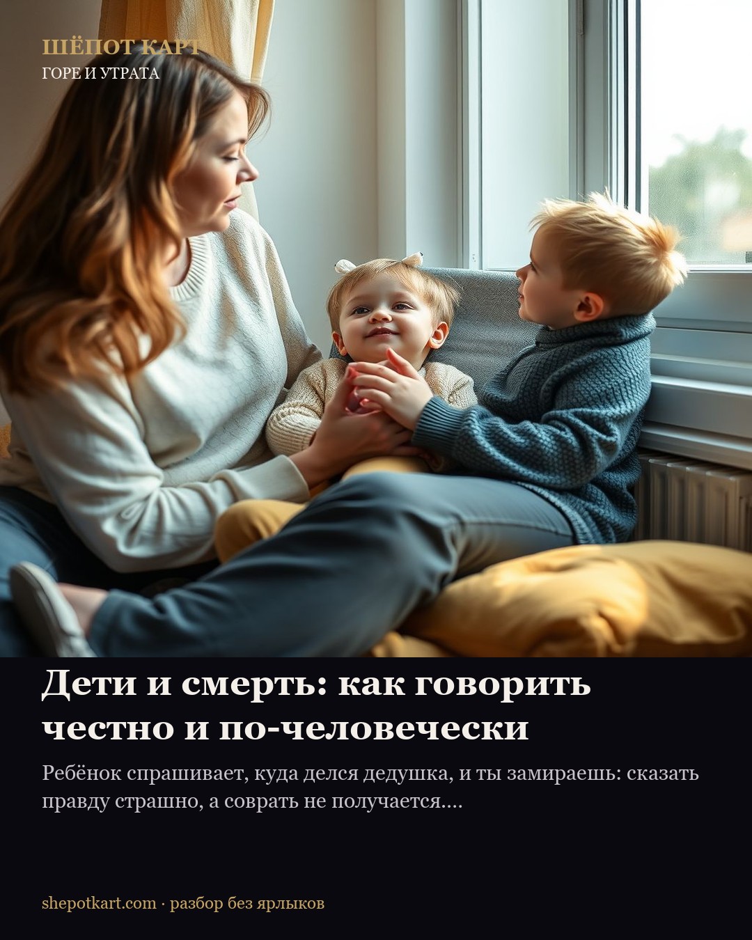 Дети и смерть: как говорить честно и по-человечески