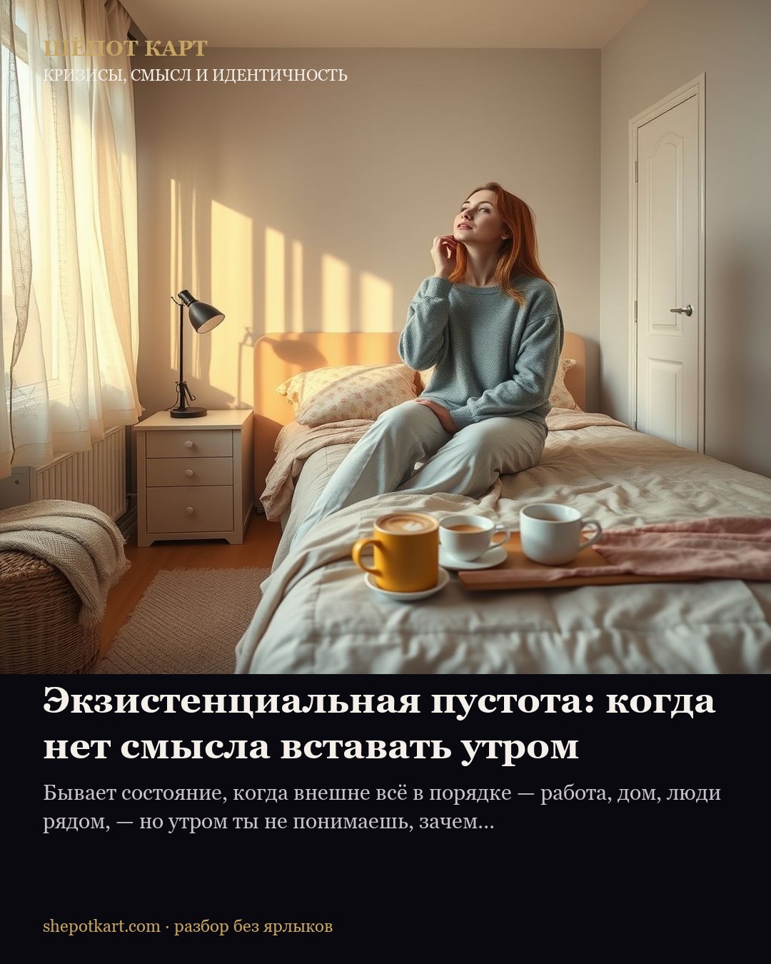 Экзистенциальная пустота: когда нет смысла вставать утром