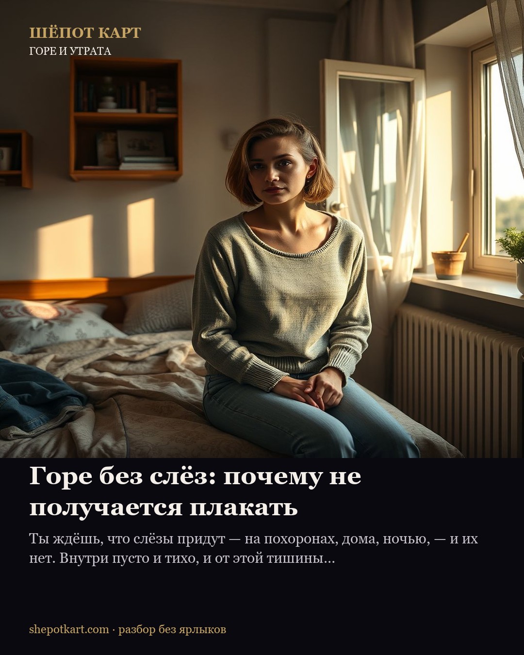 Горе без слёз: почему не получается плакать