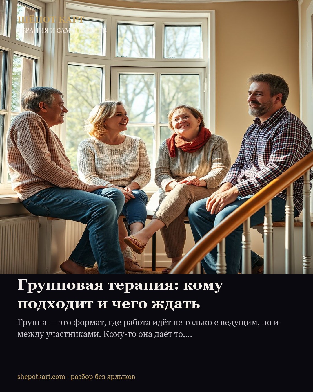 Групповая терапия: кому подходит и чего ждать