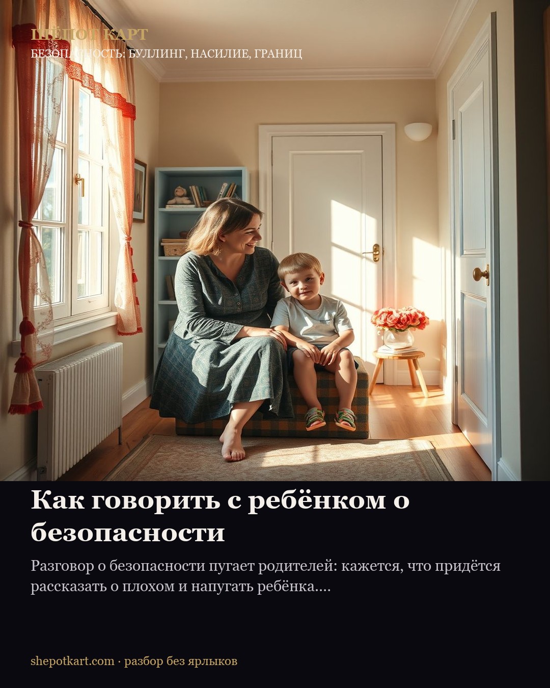 Как говорить с ребёнком о безопасности
