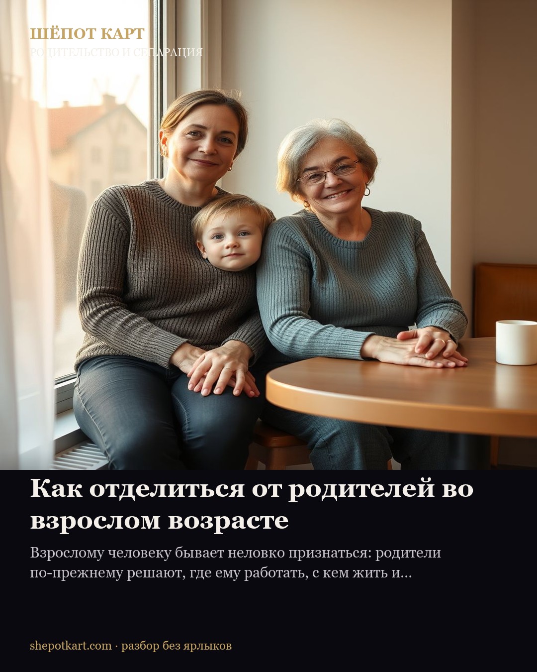 Как отделиться от родителей во взрослом возрасте