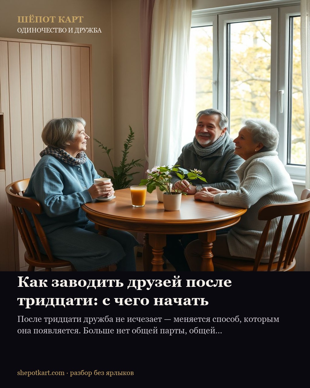 Как заводить друзей после тридцати: с чего начать