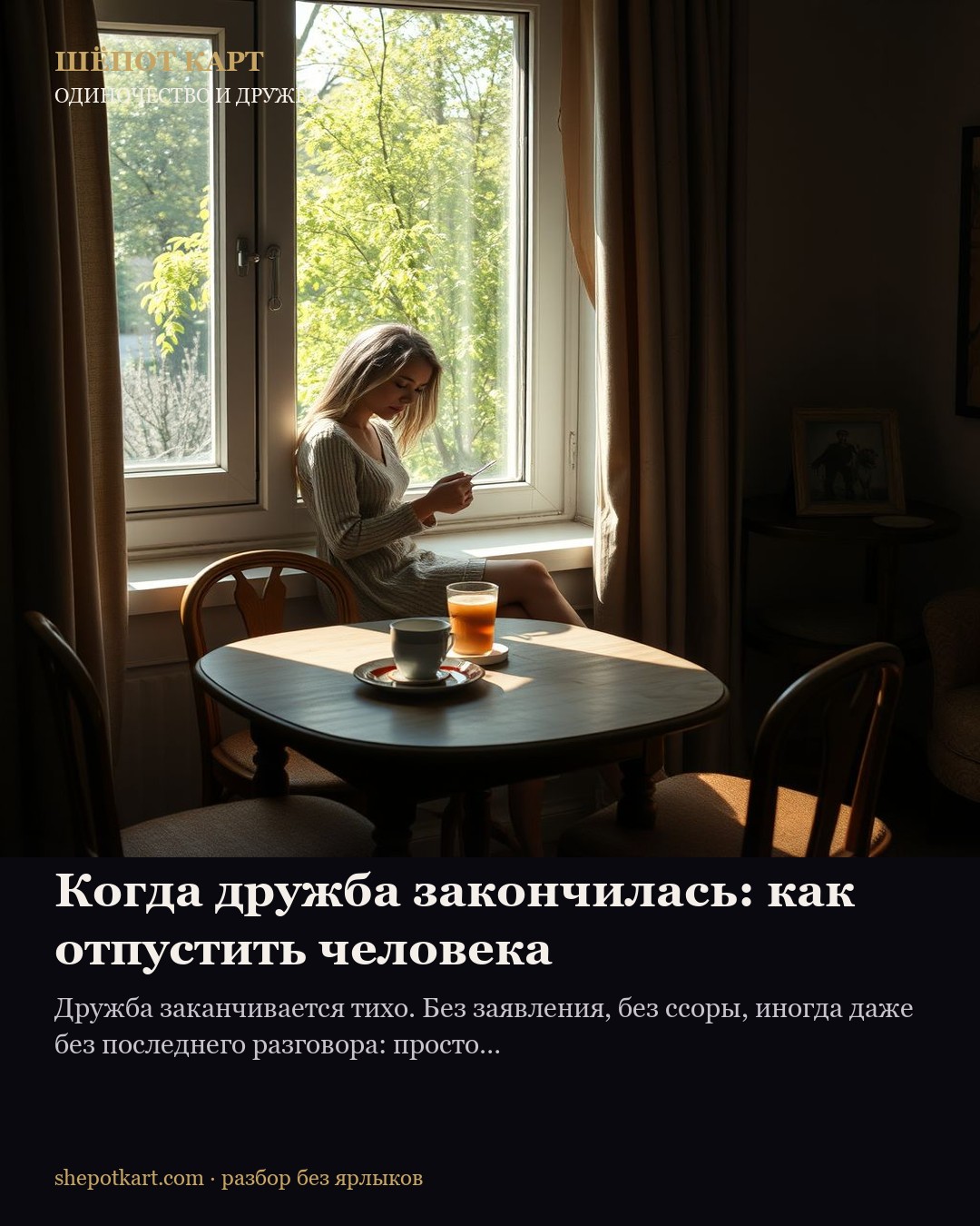 Когда дружба закончилась: как отпустить человека
