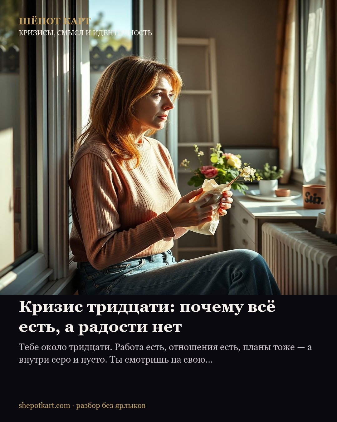 Кризис тридцати: почему всё есть, а радости нет