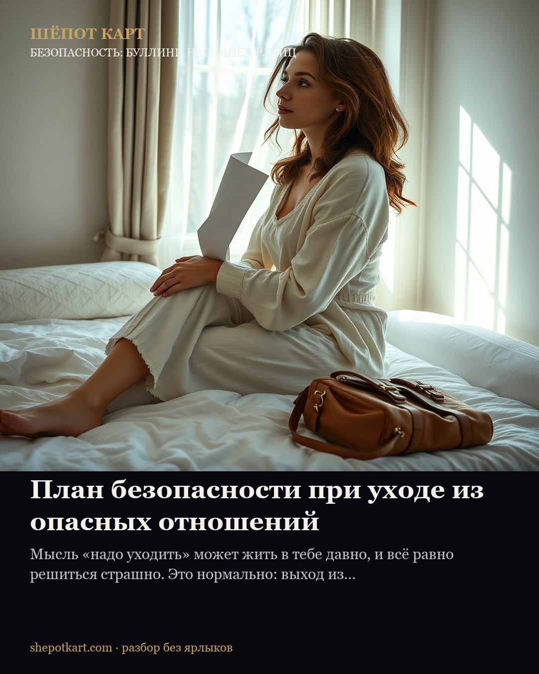 План безопасности при уходе из опасных отношений