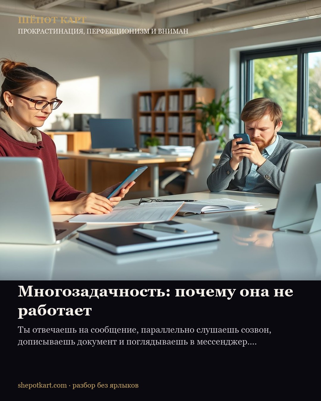 Многозадачность: почему она не работает