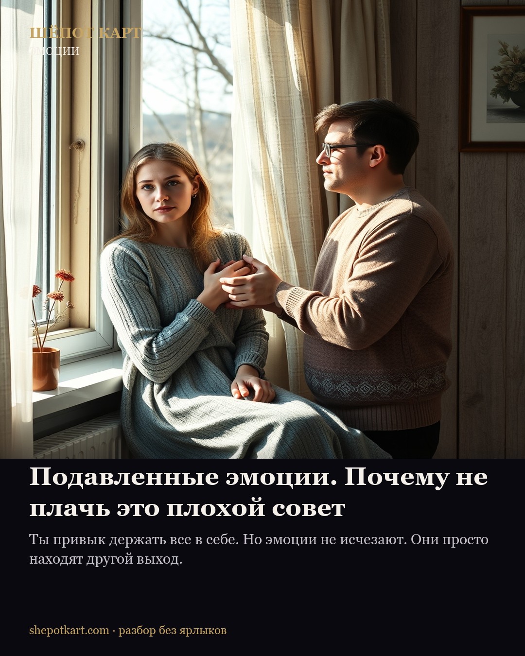 Подавленные эмоции. Почему не плачь это плохой совет