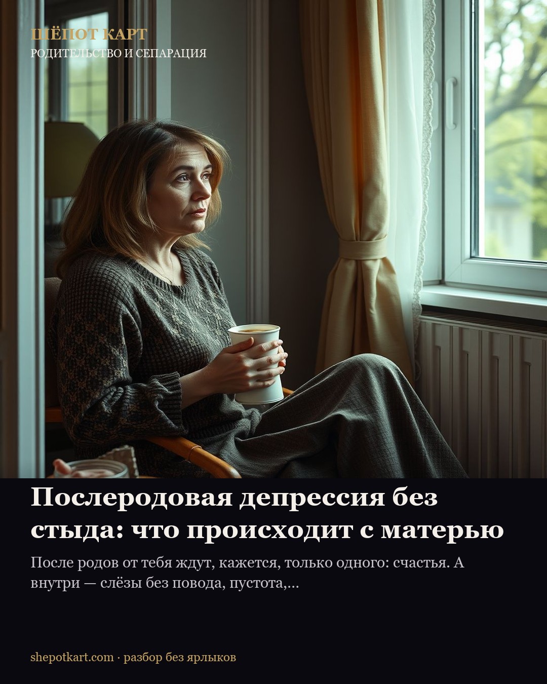 Послеродовая депрессия без стыда: что происходит с матерью