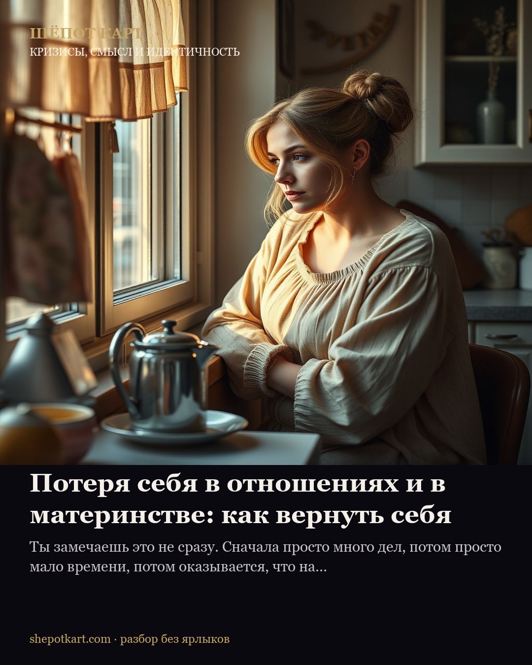 Потеря себя в отношениях и в материнстве: как вернуть себя