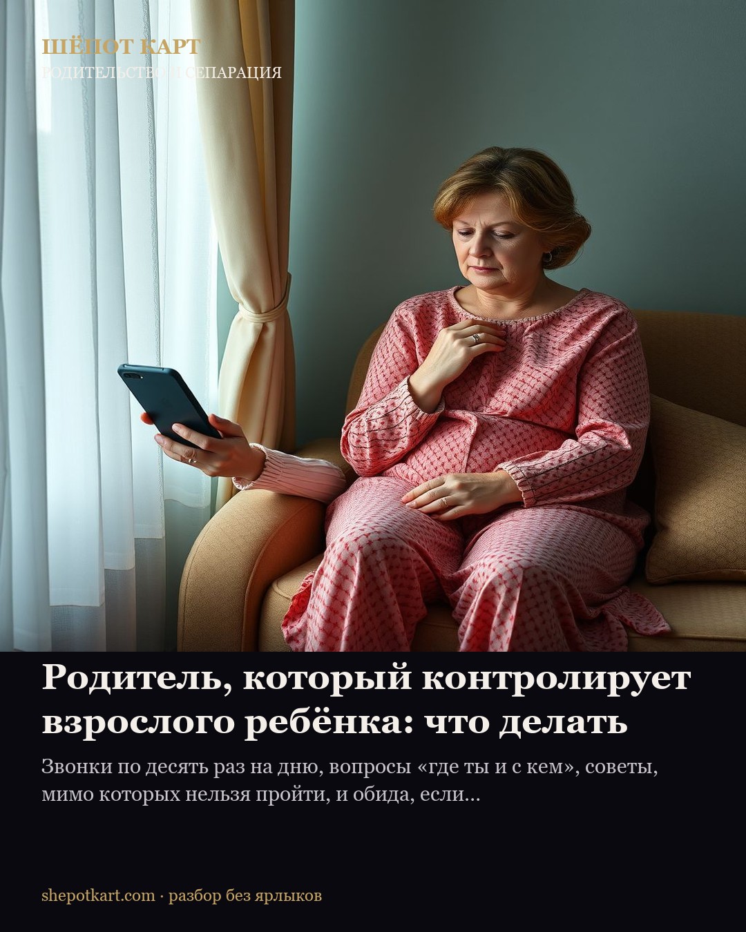 Родитель, который контролирует взрослого ребёнка: что делать