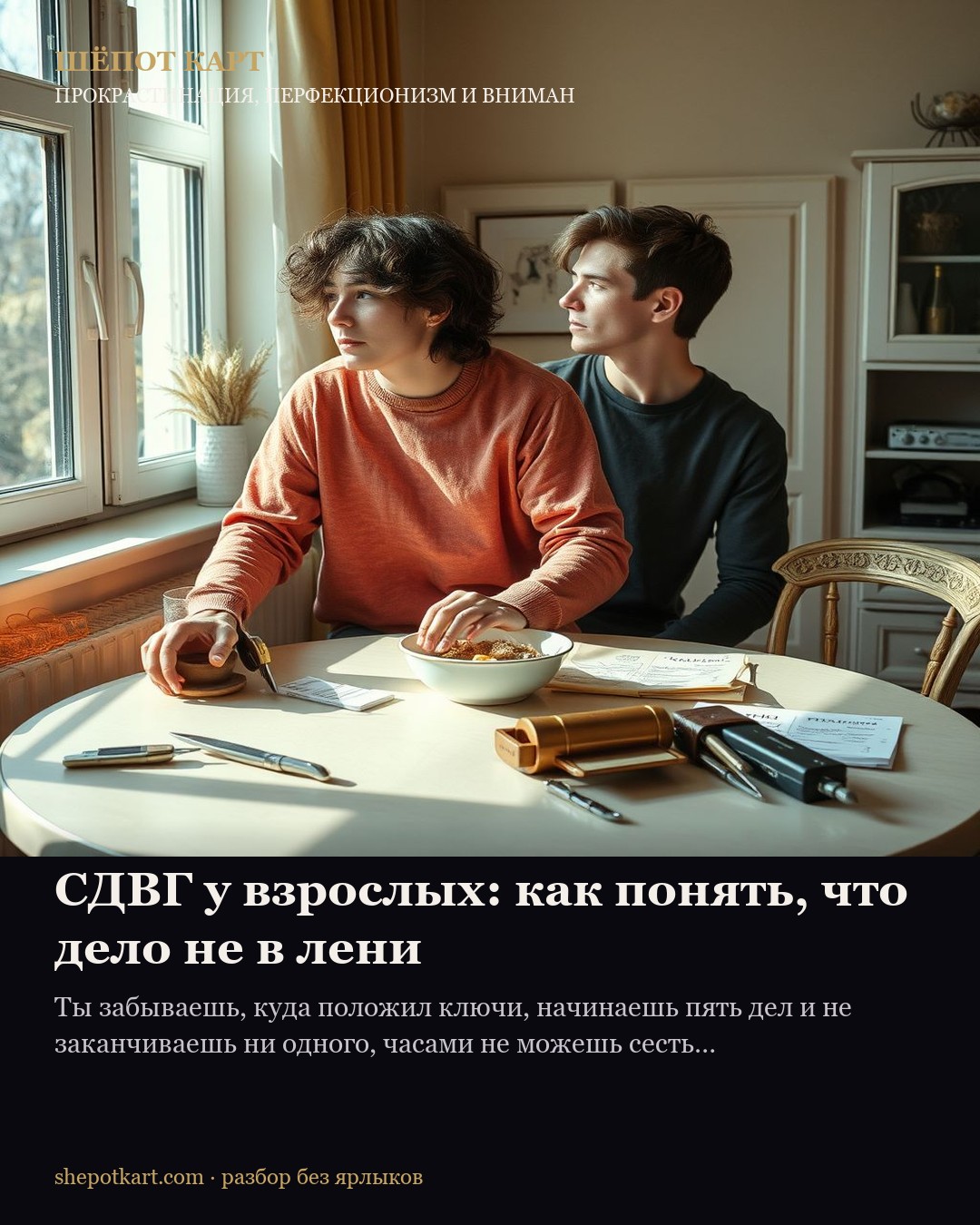 СДВГ у взрослых: как понять, что дело не в лени