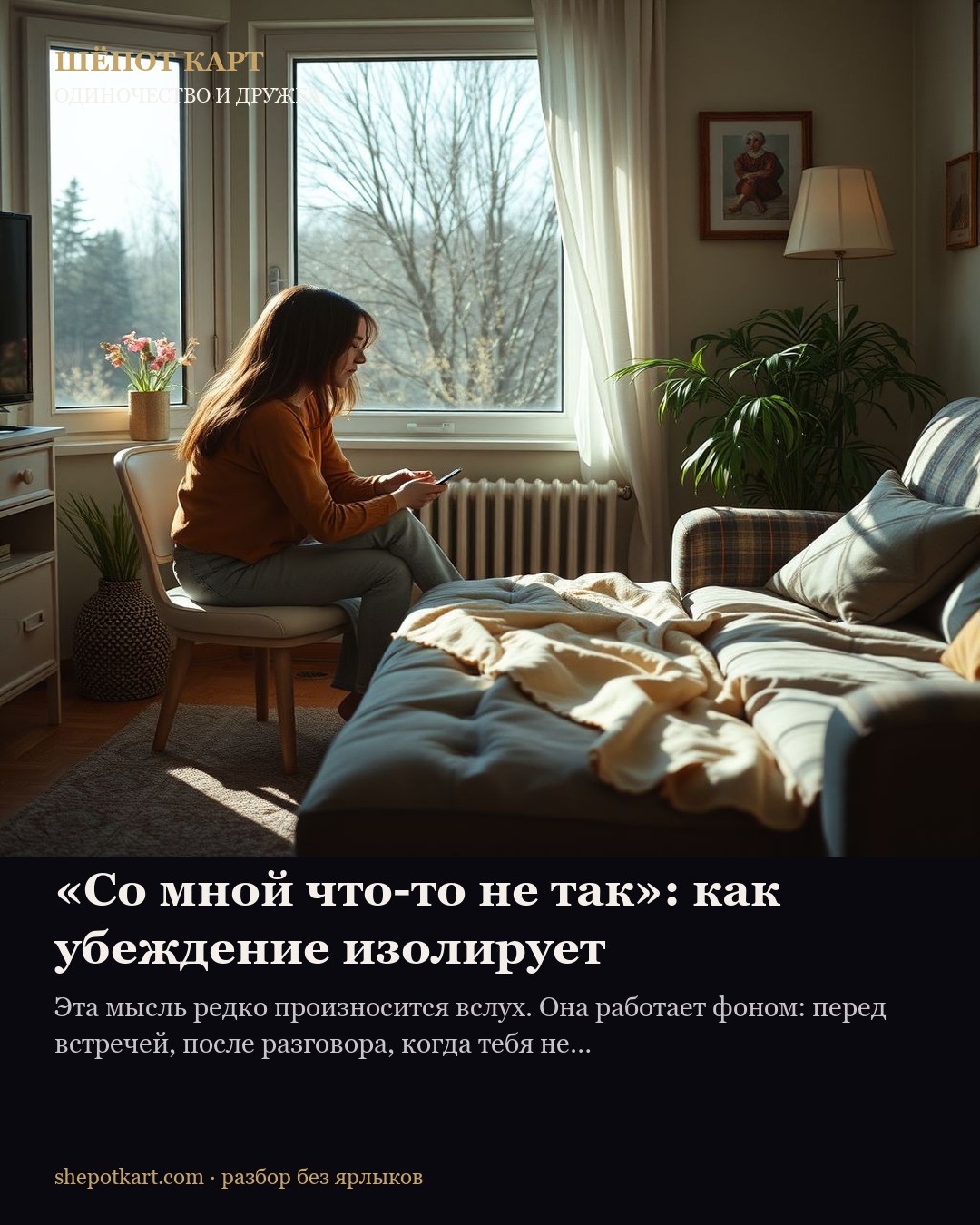 «Со мной что-то не так»: как убеждение изолирует