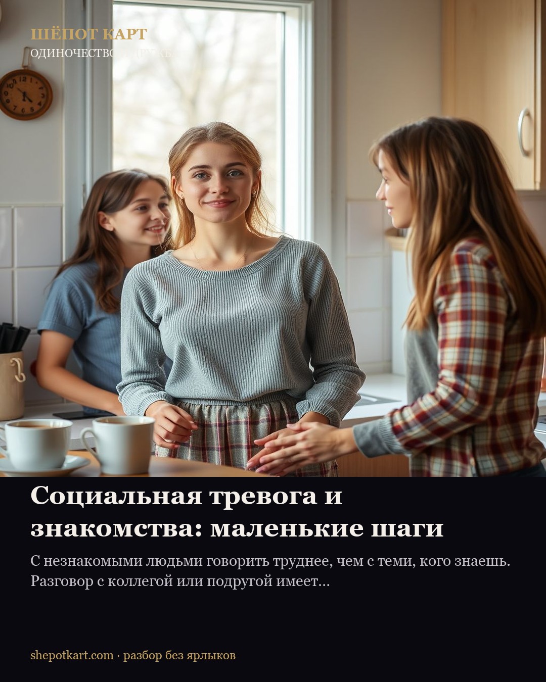 Социальная тревога и знакомства: маленькие шаги