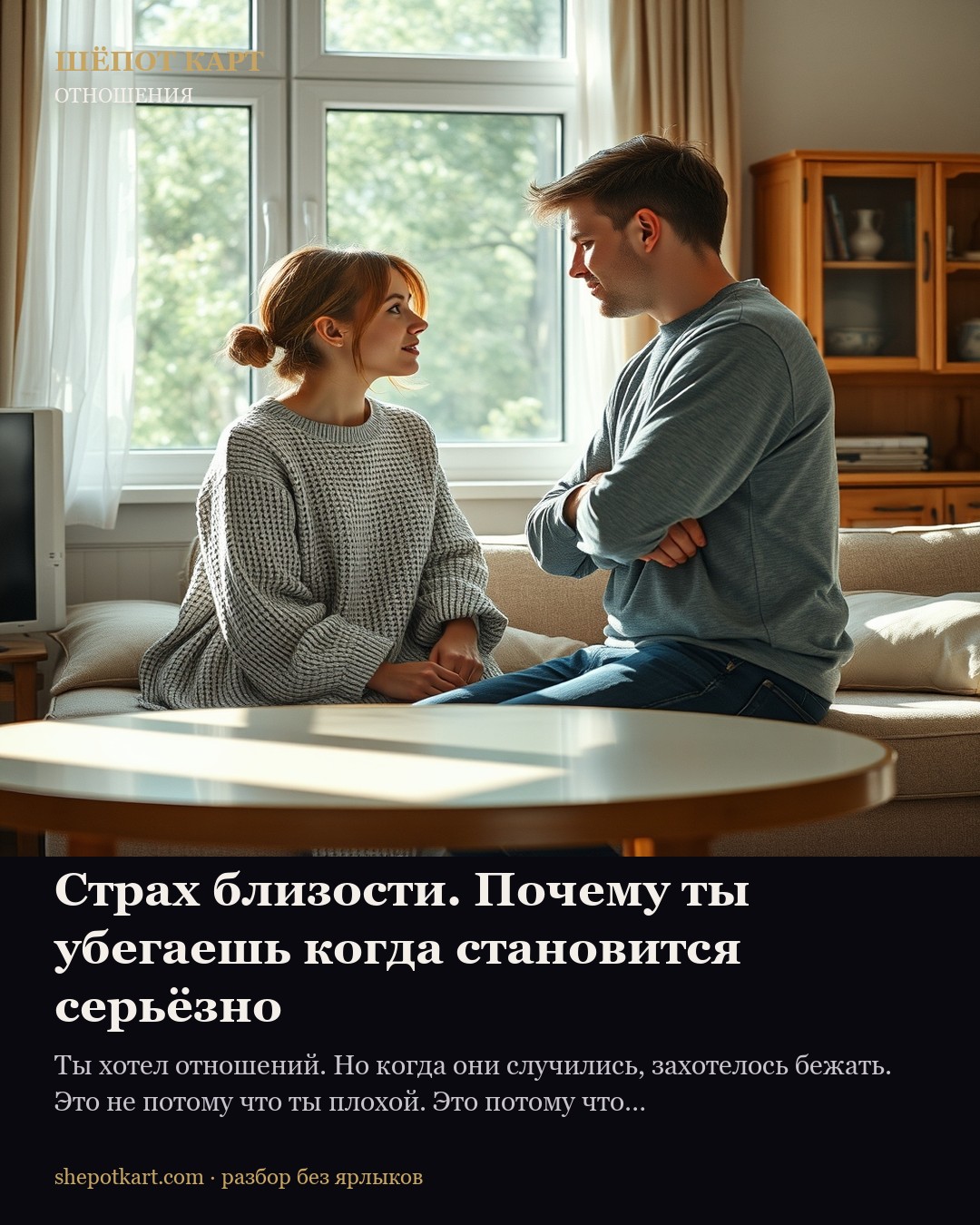 Страх близости. Почему ты убегаешь когда становится серьёзно