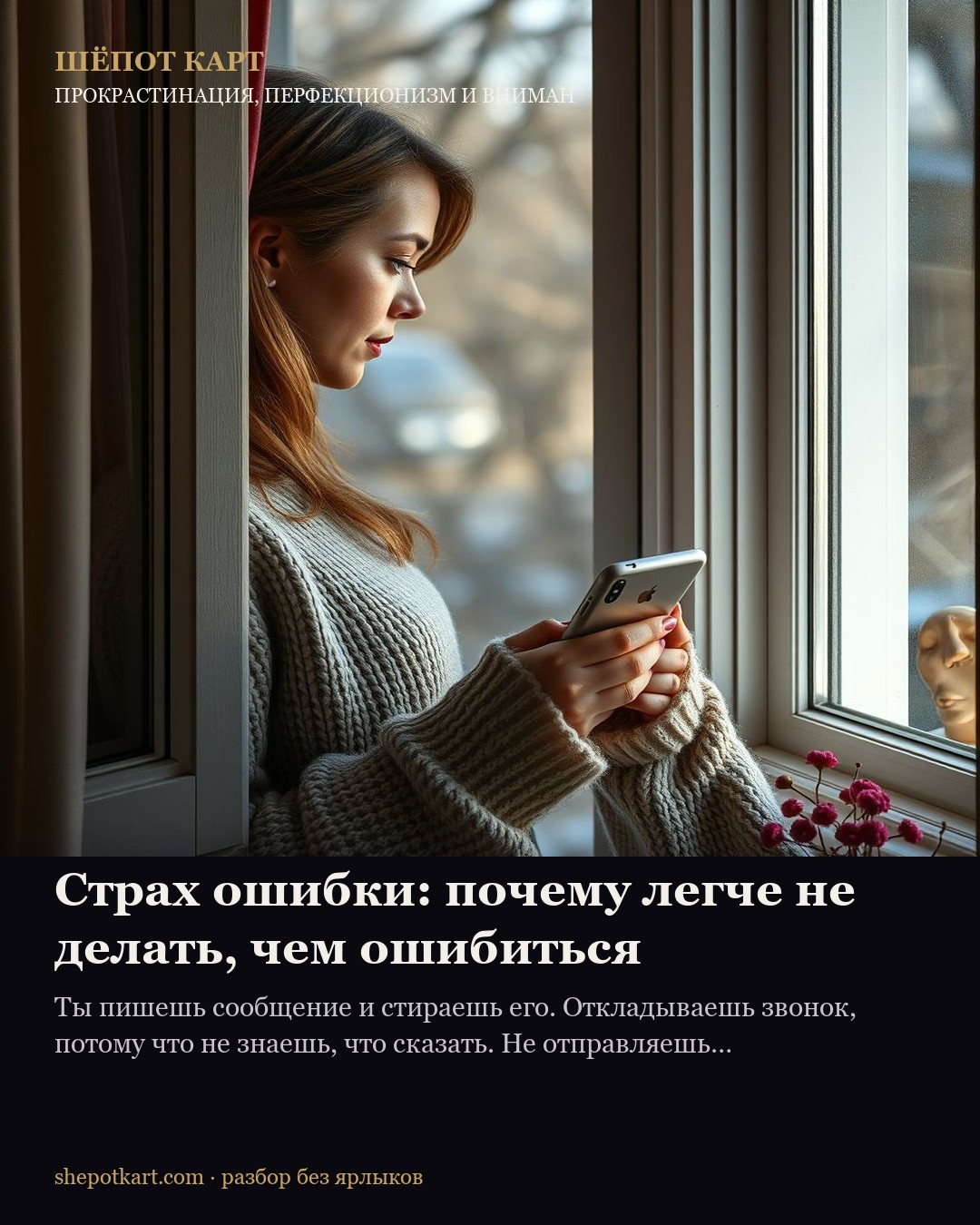Страх ошибки: почему легче не делать, чем ошибиться