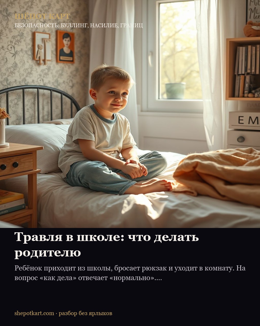 Травля в школе: что делать родителю