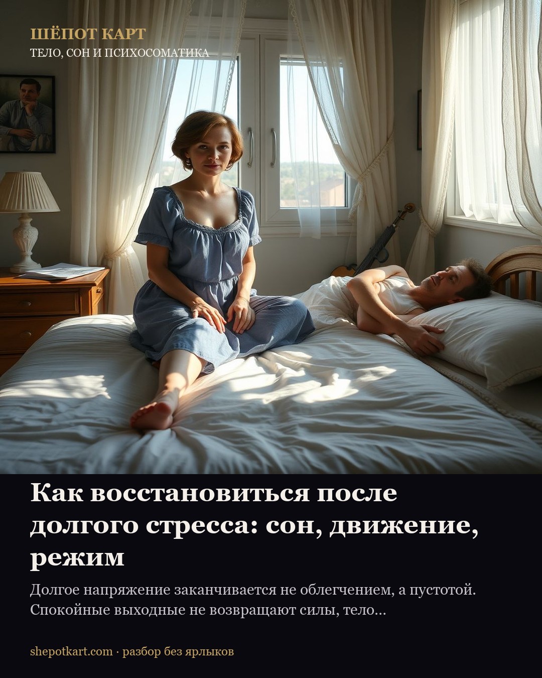 Как восстановиться после долгого стресса: сон, движение, режим