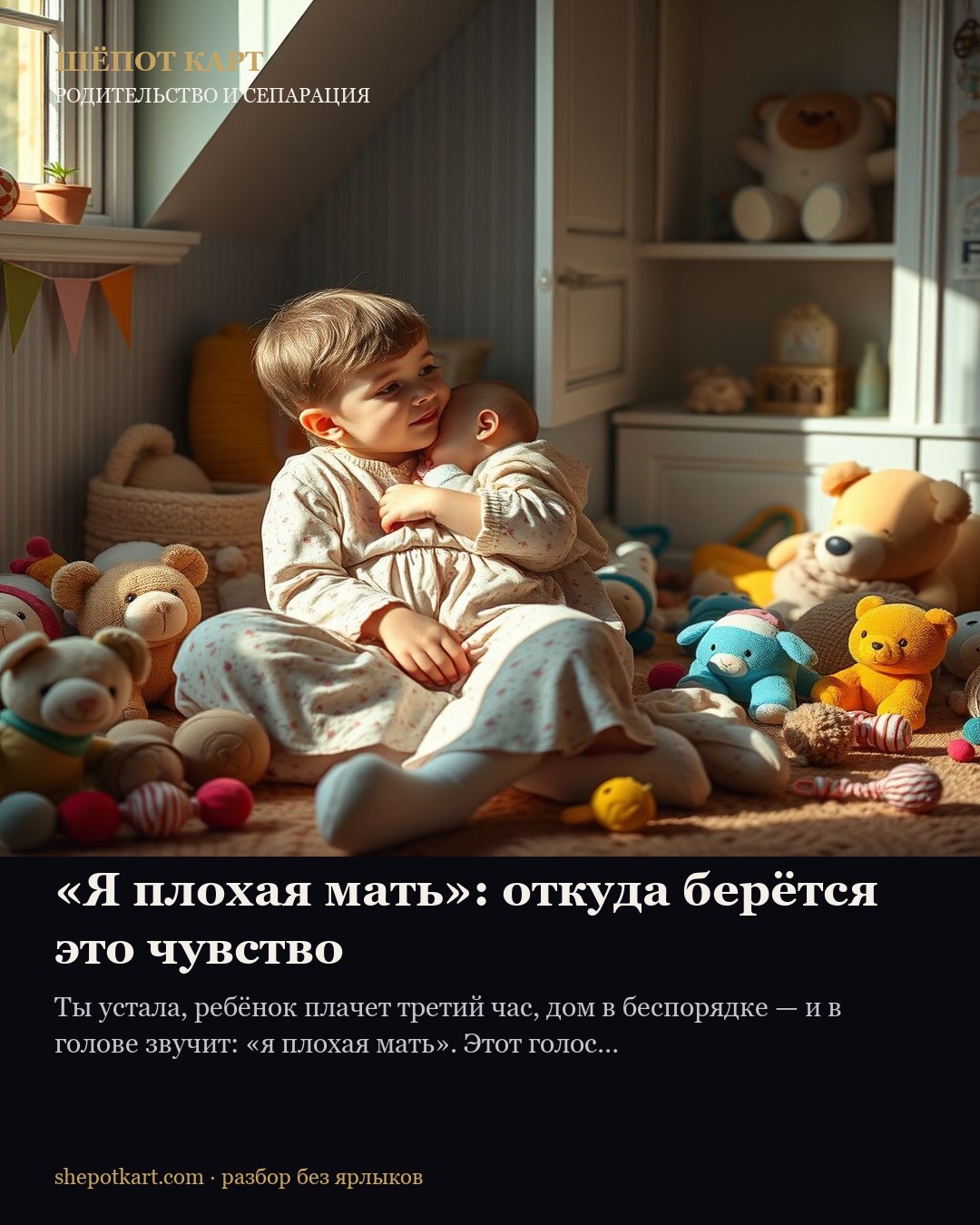 «Я плохая мать»: откуда берётся это чувство